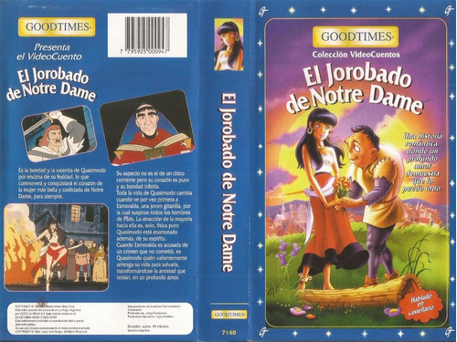 El Jorobado De Notre Dame Vhs En Español Latino Goodtimes