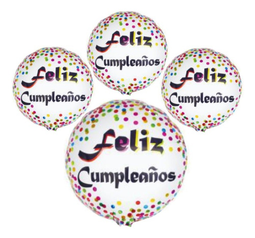 Globo Feliz Cumple 10'' - Pack X 10 Uni (05457)