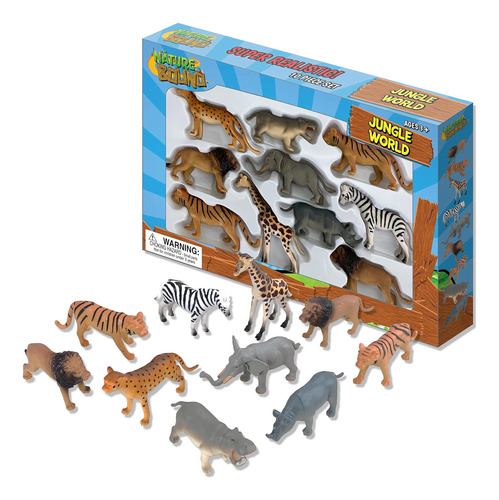 Nature Bound Toys Animales Del Mundo Selva, Juego Caja Con A