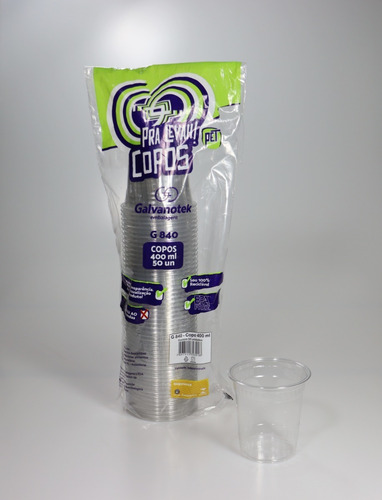 50 Copos 400ml Com Tampa Bolha E Divisórias G840 Galvanotek