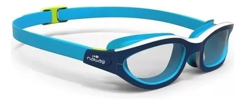 Gafas de natación ajustables Nabaiji Easydow para adultos, talla S, color blanco, azul claro y azul oscuro