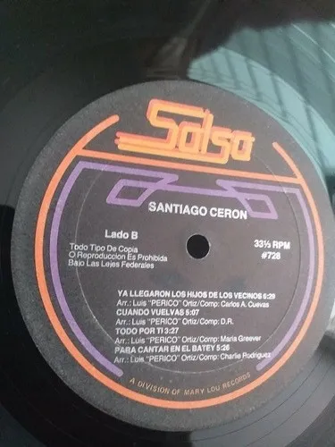 Santiago Cerón Canta Si Va A Cantar Lp Press Usa 1981 (Usado)