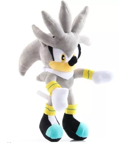Silver Pelúcia Personagem Do Desenho Sonic Cinza