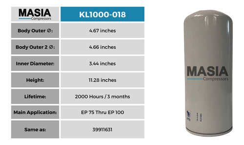 Kit De Filtros De 4000 Horas Para Ingersoll Rand Ssr-ep250