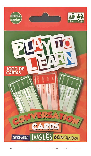 Play To Learn Conversation Cards: Play To Learn Conversation Cards, De Vários Autores. Editora Play To Learn, Capa Mole Em Português