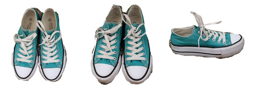 Zapatos Tipo Converse Marca Renvill Turquesa