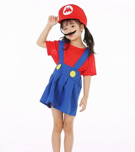 Disfraz Mario Bros Disfraz Luigi Niña Vestido Con Gorro De Superheroe Mario Bros Para Niña Disfraces De Halloween Anime Cosplay De Juego De Roles