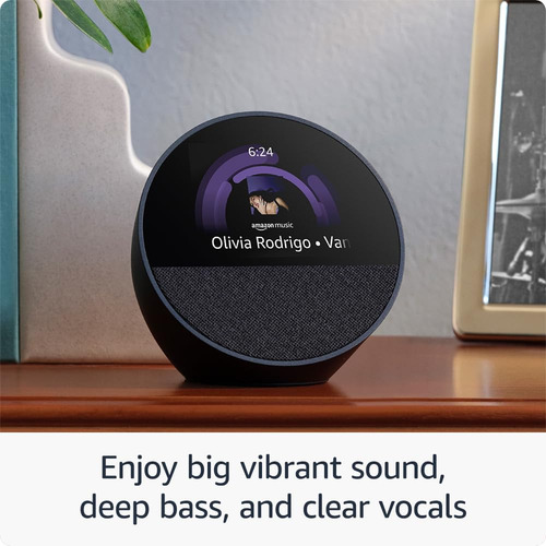 Amazon Echo Spot Bocina Inteligente 2024 Alexa Color Blanco