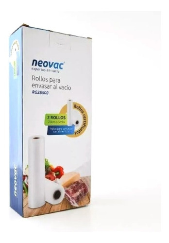 2 Rollos Bolsa Envasado Vacio Neovac 28x500 Gofrada Rg28500