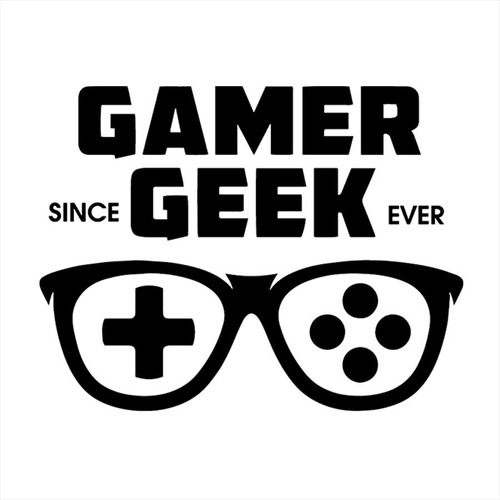 Adesivo De Parede 115x88cm - Gamer Geek Since Ever Desde Sem