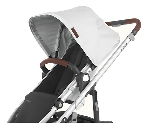 Carrinho de passeio Bryce UppaBaby Cruz V2 com chassi prateado