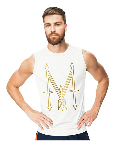 Madonna Mdna Golden Logo Playera Sin Mangas Tank Top Gym 