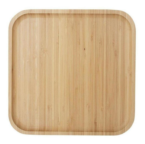 Bandeja Quadrada De Bambu Para Petiscos - 30x30cm