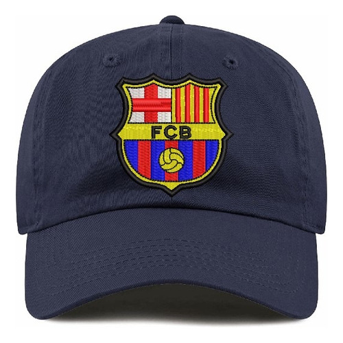 Gorro Jockey Visera Curva Barcelona Fc Bordado Futbol