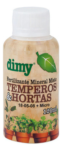 Fertilizante P/ Tempero E Hortas Dimy 120ml