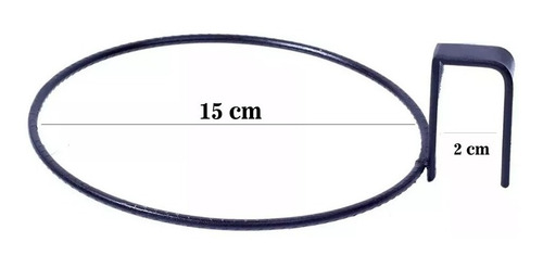 12 Suporte Anel Treliça Parede P/ Vaso Auto Irrigável 15 Cm