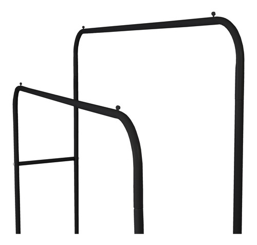 Imagen 10 de 10 de Perchero Para Ropa Percha Metal Organizador Estante Doble