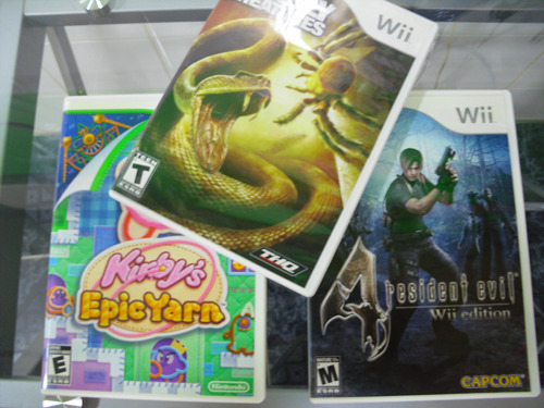 Resident Evil 4 Wii Edition, Kirby Epic Yarn Juegos Wii