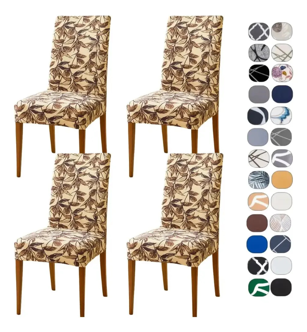 Kit 4 Capa Cadeira Jantar Tecido Mais Resistente Cor Harmonia