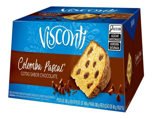 Colomba Gotas De Chocolate Visconti 360g