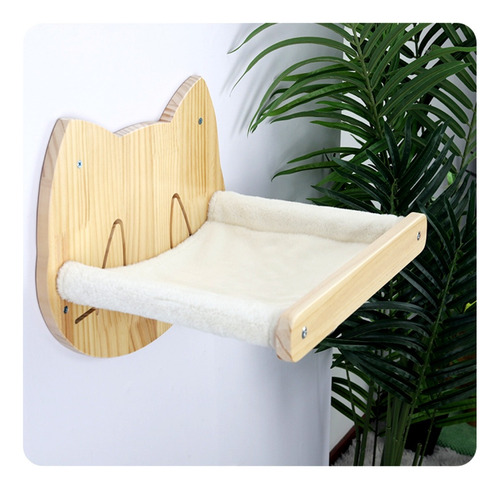 Cama Cucha Gato Aerea Pared Atornillable Beige 39x27cm P128