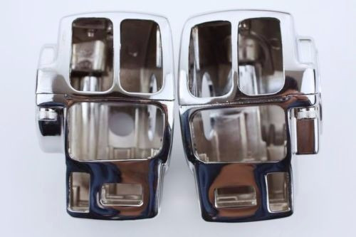 Housings Cromados Harley Davidson Touring Con 2 Botones Aux
