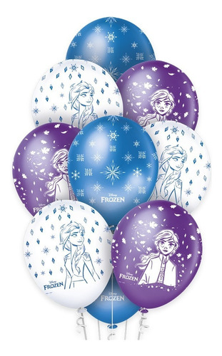 10 Unidades - Balão Premium Frozen 2 - 12 Polegadas