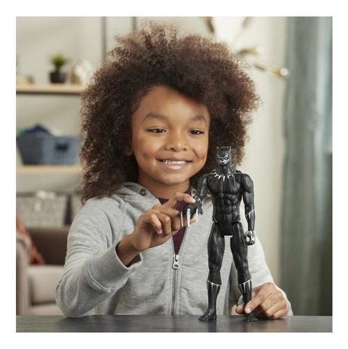 Imagem 6 de 7 de Figura Avenger 30 Cm Pantera Negra C/acessório Hasbro E7388