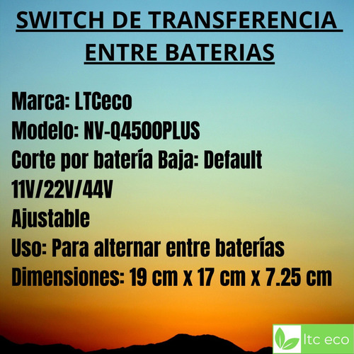 Separador De Baterias 12 24 48 Vcc Switch Transferencia