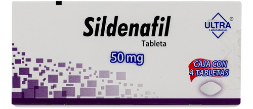 Sildenafil Caja Con 4 Tabletas De 50 Mg C/u Ultra 