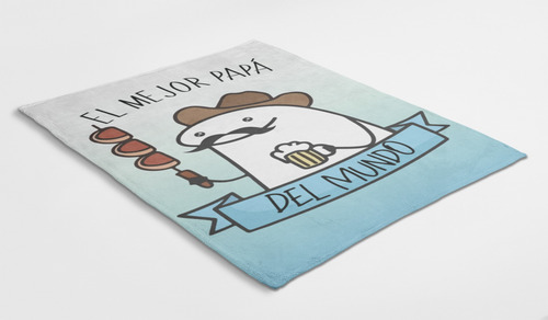 Cobija Frazada Manta Varios Diseños Regalo Para Maestros Flork El Mejor Papa Frazada Ligera 110x160cm