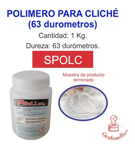 1 Kg Fotopolimero Sellox® Para Hacer Clichés De Polímero.
