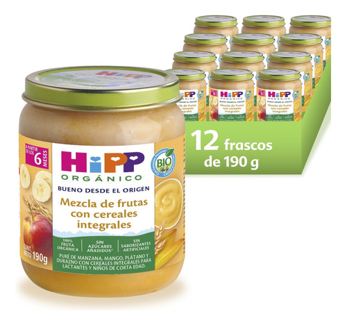 Hipp Papilla Orgánica Frutas Y Cereales Sin Azúcares