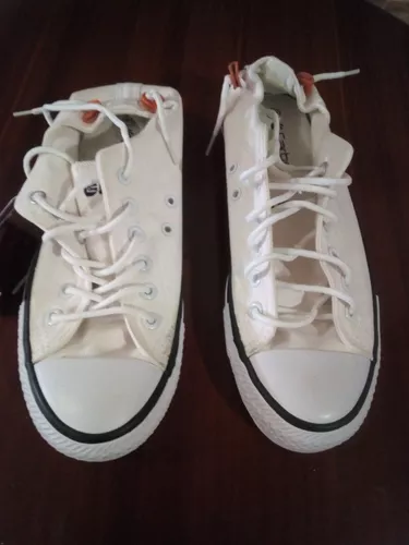 orden Siete mareado Zapatos Goma Carbec Tipo Converse Blancos, Talla 40 | MercadoLibre