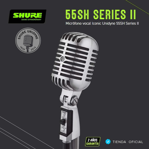 Imagen 7 de 10 de Micrófono Shure 55sh Series Ii Dinámico Vocal Cardioide