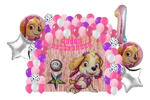 Arco y Decoración de Globos - Feliz Cumpleaños Skye Paw Patrol