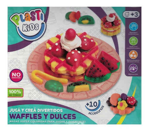 Juguete Juego De Masas Moldear Waffes Dulces Babymovil 53444