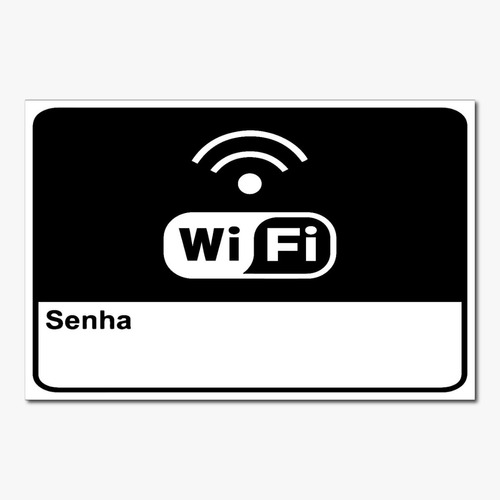 Kit 2 Placas Informativa Wi-fi Senha 14x21cm P.s.2mm
