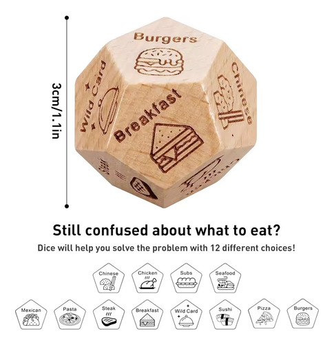 Dado Tomar Decisiones Dado Para Elegir Qué Comer Dado Comida Café