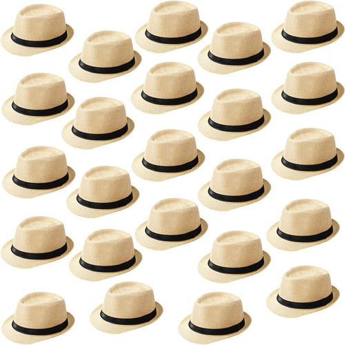 24 Pack Sombreros Paja Años 20 A Granel Hombres Sombreros 60