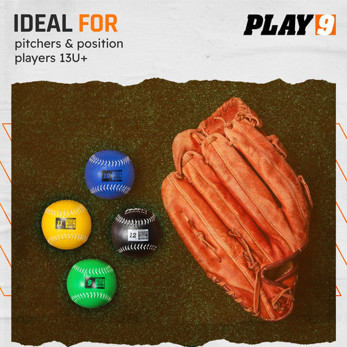 Play 9 Softball Con Peso Para Lanzamiento (juego De 4 Cueros