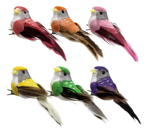 6pcs Falsos Pájaros Decorativos Clip 4.3inch Pájaros ...