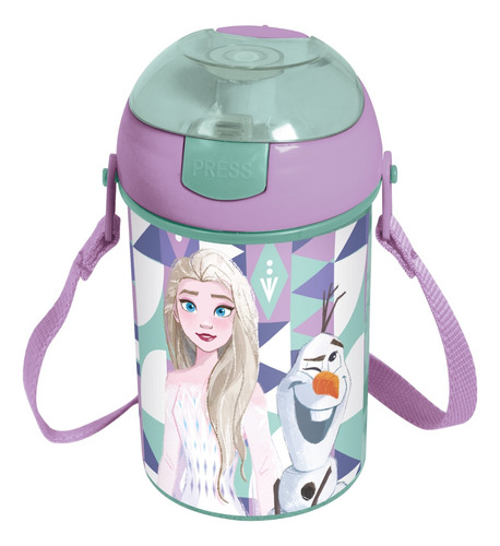 Cantimplora Con Correa Disney Pico Retractil Stor Frozen