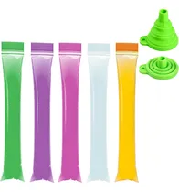Comprar 100 Bolsas De Paletas De Hielo Con Embudos, Bolsas De Hielo 