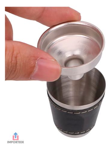 Set Licorera 250ml Anfora Shot Bolsillo Acero Inoxidable