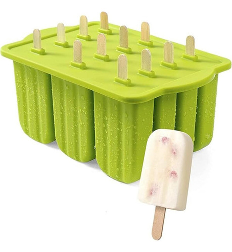 // Molde De Silicona Para Helado Y Helado De 12 Rejillas E