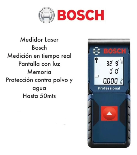 Medidor De Láser 50mtrs Bosch 