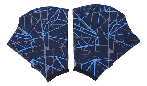 1 Par De Guantes Entrenamiento Natación Acuática Azul Buceo