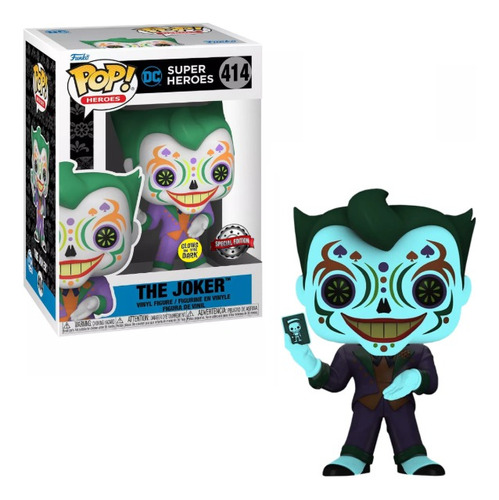 Funko Pop! 414 The Joker Glow Dc Super Heroes Original 