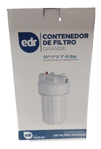Contenedor De Filtro Grande 10 / 1x1 / 8 Bar Edr